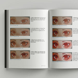 Photo of a tutorial on how to draw eyes digitally created as mock resource available within Only Fools and Silly Lil Guys Art Studio.